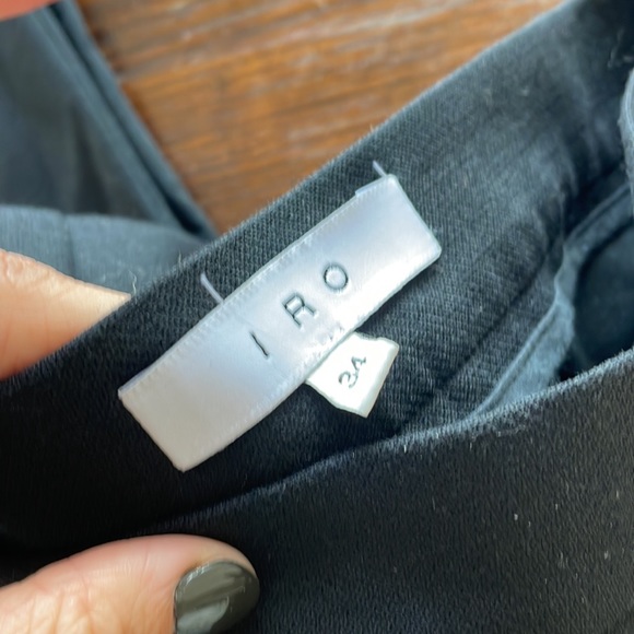 Iro virgin wool Achille ankle work pants French Size 34 black - Picture 7 of 8